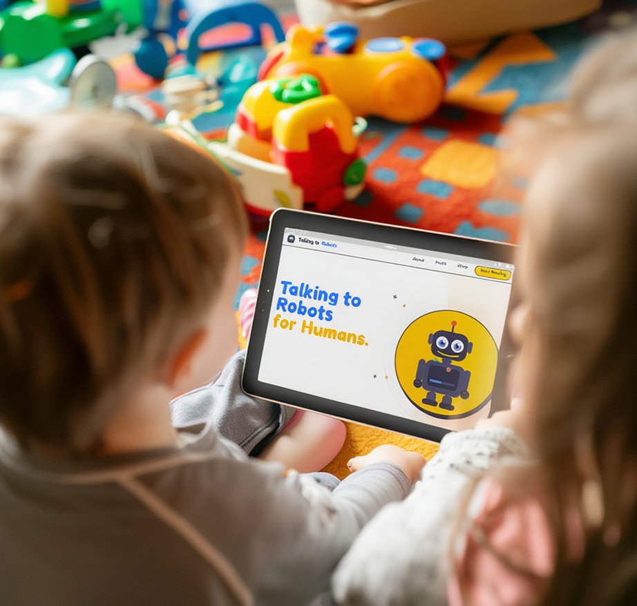 Kids playing Talking to Robots